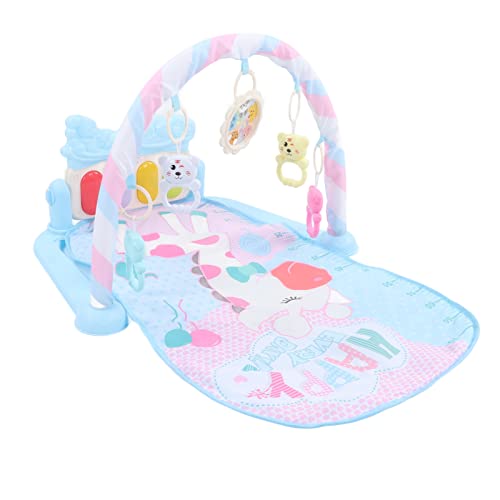 Fockety Baby Spielmatte, Kickspiel Klavier Turnhalle Mit 5 Anhänern, Bettumrandung, Baby Spiel Turnhalle, Babyspielgeug für Neugeborene, Klinkind Bauchzeit Spielmatte, Aktivitaumsbühne, von Fockety