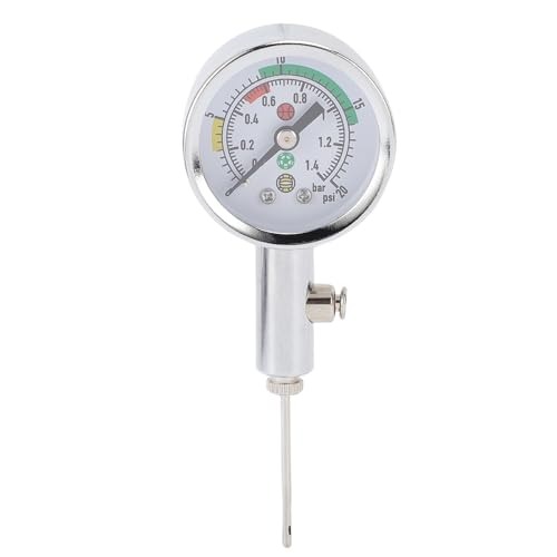Fockety Balldruckmessgeräte, Mechanische Nadel Genauer Luftdruckmesser Barometer Werkzeug Einstellen Sie den Druck für Basketball Fußball Volleyball und Andere Sportbälle (Basisversion) von Fockety