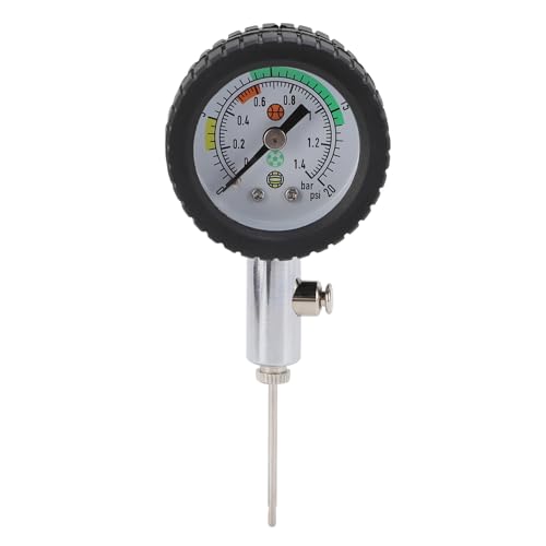 Fockety Balldruckmessgeräte, Mechanische Nadel Genauer Luftdruckmesser Barometer Werkzeug Einstellen Sie den Druck für Basketball Fußball Volleyball und Andere Sportbälle (mit Gummi -Ring) von Fockety