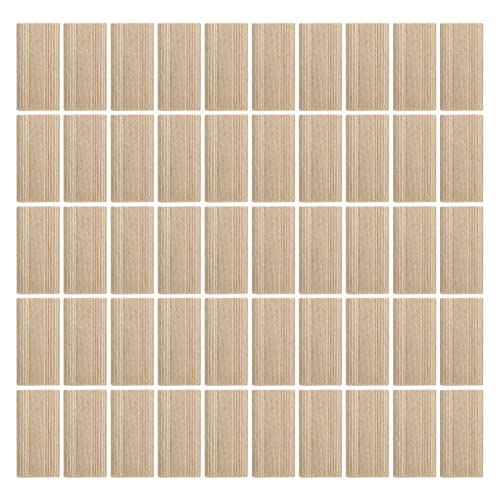 Fockety Beech Wood Domino Tenon, 50pcs Beechwood Lose Zapfen für Tischler -Systeme, Holzdübelstopper, Holzbearbeitungszubehör für Holzbearbeitungsmöbel, Basteln (6 X 40 mm) von Fockety