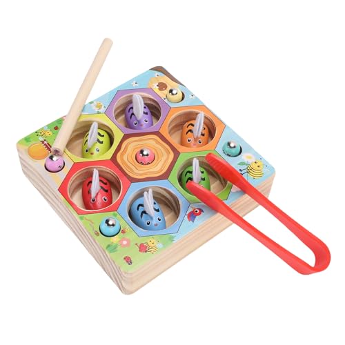 Fockety Bienen Bienenstock Zuordnungsspiel, Spielzeug zur Förderung der Feinmotorik für Kleinkinder, Montessori Sortierpuzzle, Frühförderung, pädagogisches für Babys, Sensorik von Fockety