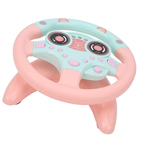 Fockety Elektrische Kinderlenkrad, Hochsimulierter Fahrcontroller MIT Licht, Hupentasten, Leistungsstarken Saugnäpf, Spielzug Zum Vorspielen von Fahrern für Fahrer für Jungen und Mäden (Rosenate) von Fockety