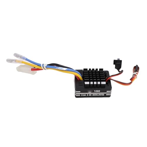 Fockety Elektronischer Geschwindigkeitsregler, Gebürstetes ESC für CAR -Modell, 3 Betriebsmodi Elektronische Spannungstor mit 540 550 750 Motor 6,5 V5A BEC -Ausgang für Modellautos, von Fockety