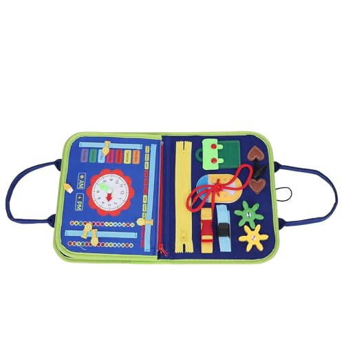 Fockety Filz-Aktivitätsbuch, Lernspielzeug, Sensorik-Brett, Feinmotorik-Förderspielzeug, tragbares Vorschul-Frühlernspielzeug für Kleinkinder, für Kinder von Fockety