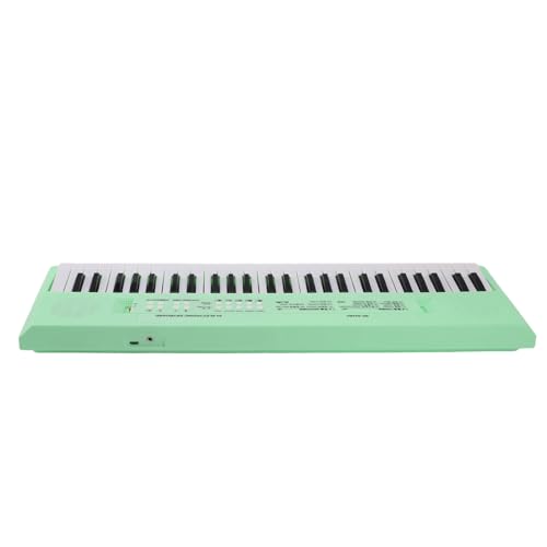 Fockety Kinderserklaverertastatur, 54 Tasten, Tragbares Elektronische Tastaturklavier für Kinder mit Mikrofon, Musikpaldagogische Instrumentespielepielgeug 3–8 Jahre Alte Mädchen und Jungen (GREEN) von Fockety