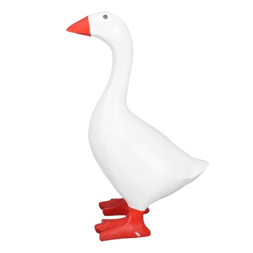 Fockety Magnetischer Gänse Schlüsselhalter, Niedliche Gänse Schlüsselschale für den Eingangsbereich, Schreibtisch, Gänse Schlüsselablage, Kawaii Nachttischdeko aus Kunstharz für den (Ohne Basis) von Fockety