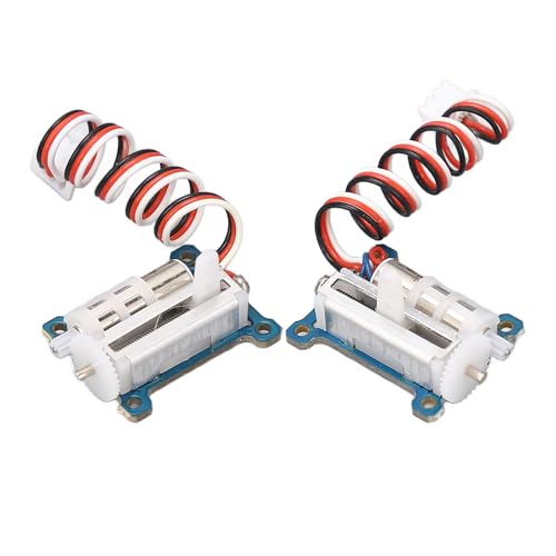 Fockety Micro 1,5 G Servo, 2 Stück 900-2100us Mini-Digitalservo mit Schneller Reaktion und Motor mit Hohem Drehmoment, Ultraleichtes Micro-Linearservo für RC-Flugzeuge, Mini-Drohnen von Fockety