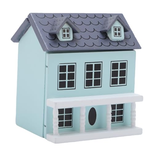 Fockety Miniatur Birch Wood Dollhouse Cottage, Winziges Modellhaus für Desktop -Dekor- und Fotografie -Requisiten mit Realistischen Details, Ideal für Puppenhauszubehör und Fockety Miniatur Birch Wood Dollhouse Cottage, Winziges Modellhaus für Desktop -Dekor- und Fotografie -Requisiten mit Realistischen Details, Ideal für Puppenhauszubehör und von Fockety