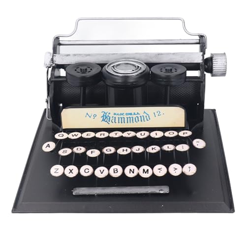 Fockety Oldtimer-Schreibmaschine Modell, Eisen Polieren von Hand Retro-Schreibmaschine Exquisite Handwerkskunst Manuelle Schreibmaschine Schreibmaschinentastatur von Fockety