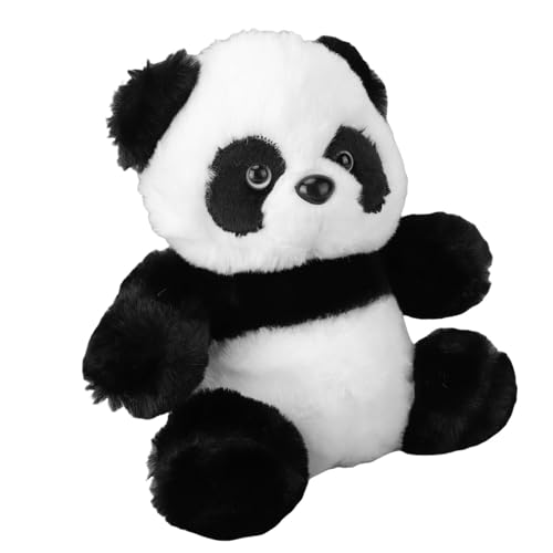 Fockety Panda Gefülltes Tier, Weiches Plüschspielzeug mit schwarzweiß Kurzer, Plüschiger und Entzückender Ausdruck, für Stressabbau Geschenke Schlafzimmer Spielzimmer Kinderstudenten von Fockety
