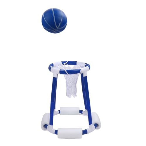 Fockety Pool -Basketball -Hoop, Schwimmender Basketball -Hoop mit 2 Bällen und Pumpen, Wasserbasketball -Reifen, Schwimmbasketbälle Spiel für Kinder und Erwachsene von Fockety
