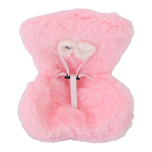 Fockety Puppen Autositz, niedlicher Sicherheits Autositz für Puppen mit Belüftungsclip, weiches, Flauschiges Kissen, Sofa Auto Dekoration mit Sicherheitsgurten (PINK) von Fockety
