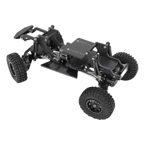 Fockety RC -Chassis -Rahmenkit, Hochfutter Carbon Faserlegierung Crawler Chassis für Ascent 18 1/18 RC Crawler, RC -Auto -Kit mit Modularem Design für Einfache Installation und Upgrade (Black) von Fockety