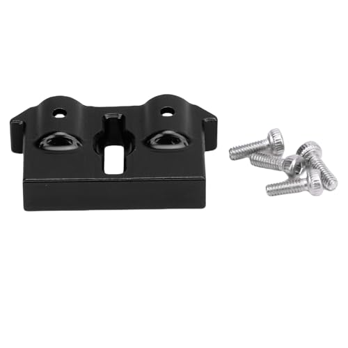Fockety RC Front Stoßfängerhalterung, Aluminiumersatz für Ascent 1/18 Skala mit Anodierter Oberfläche für Verschleißfestigkeit und Stabile Kletterleistung (Black) von Fockety