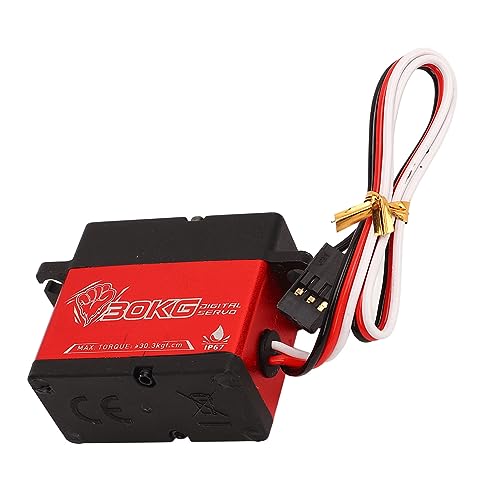 Fockety Rc-servo mit Hohem Drehmoment, 30 Kg Wasserdichter Servomotor Lenkung mit Metallgetriebe Fernbedienungen von Fockety