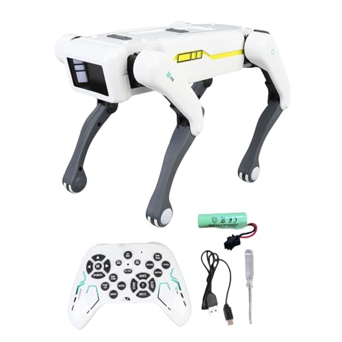 Fockety Roboterhund, Programmierbarer Quadruped Roboter AI Smart Pet, Handshake Interaktion Süße Design Sprachkontrolle Fernbedienung Roboter Dog für Mädchen Erwachsene von Fockety