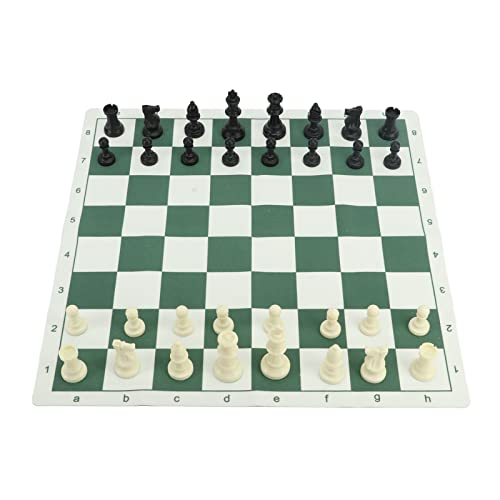 Fockety Schachspiel, Schachbrett aus Kunststoff, 32 Figuren, Aufrollbar, Faltbar, PU-Matten-Aufbewahrungstasche, Internationales Schachspiel, rutschfest, ab 6 Jahren Fockety Schachspiel, Schachbrett aus Kunststoff, 32 Figuren, Aufrollbar, Faltbar, PU-Matten-Aufbewahrungstasche, Internationales Schachspiel, rutschfest, ab 6 Jahren von Fockety