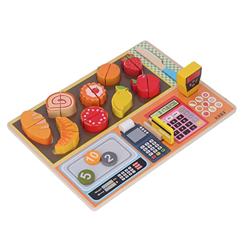 Fockety Schneiden Spielen Lebenmittel Spielzug, Basswood Masssivholz Glatte Oberfläche Grat Frei Fei Lebenmittel Kognition Schneiden Spielebug Wiegen Scannen Spielen von Fockety