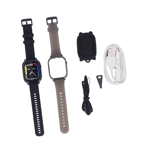 Fockety SmartWatch, SmartWatch für, Hd-Touchscreen Sprachnachricht VideoanRuf 4G-Kinderuhr Multifungtional -SmartWatch für Family und Freinee (Black) von Fockety