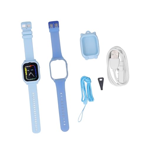 Fockety SmartWatch, SmartWatch für, Hd-Touchscreen Sprachnachricht VideoanRuf 4G-Kinderuhr Multifungtional -SmartWatch für Family und Freinee (Blue) von Fockety
