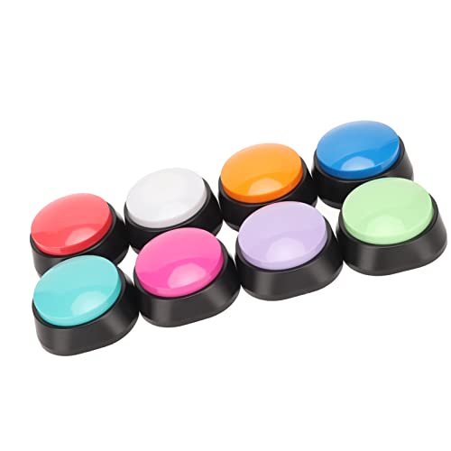 Fockety Sprach Aufzeichnung, 8pcs Kommunikation Interactive Dog Talking Knopfset, 30 Sekunden Rekord-FLOSPLAMBACKANSWER-BUZZERS, PET-Sprachtraining-Summer für Studienbüro Home Home von Fockety
