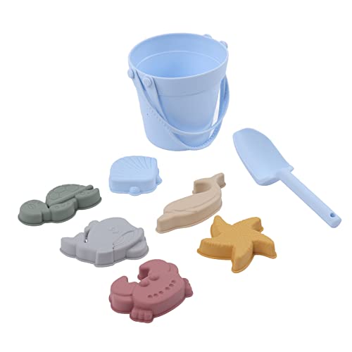 Fockety Strandspielegug, Zusammenklappbares Outdoor-Strandspielug aus Weichem Silikon für Babys, Lichtung Zucht Zugers (Blue) von Fockety