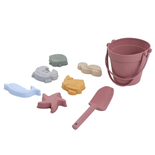 Fockety Strandspielegug, Zusammenklappbares Outdoor-Strandspielug aus Weichem Silikon für Babys, Lichtung Zucht Zugers (Ziegelrot rot) von Fockety