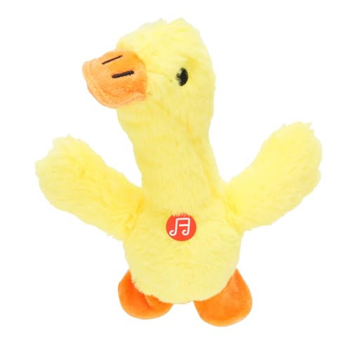 Fockety Talking Dancing Ente, Niedliche Interaktive Musikalische Songs, die Plüschiges Babyspielzeug Singen, Animierte Verdrehende Geschenke, die Lustige Spielsachen für Kleinkindkinder von Fockety