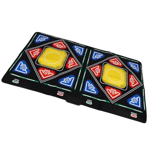 Fockety Tansmatte Spielug, Doppelte Elektronische Tanzpad MIT 2 Drahtlose Gamepads und Controllern, Dual -Use für Computer und TV, Musikalische Tanzmatte für Mädchen Erwachs Ansene von Fockety