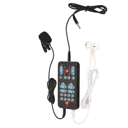 Fockety Tragbarer Sprachwechsler, 10 SoundAnderungsmodi, Plug-and-Play-Voice-Disguiser-Soundkarte MIT 8 Soundeffekten für MOBILTELEFON, Computer, DJ von Fockety