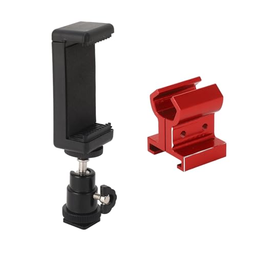Fockety Universelle Telefonhalterung für Traxxas TX TQI, Einstellbare Stabile Sender -Telefonhalterung, Aluminiumlegierung Metalltelefone Halterung für Telefone über 5,5 Zoll (Rot) von Fockety
