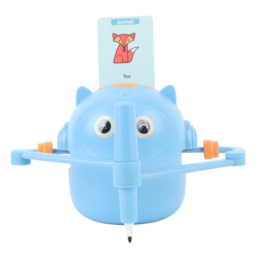 Fockety Zeichenroboter für Kinder, 100 Zeichenkarten, automatisches Malen, Lernroboter-Set mit 12 farbigen Zeichenstiften, interaktiver sprechender Zeichenroboter, für Mädchen und, von Fockety