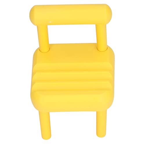 Mini-Esszimmerstuhl, Maßstab 1:12, Realistische, Leuchtende Farben, Puppenhaus-Möbelset, Detailreiche Miniatur-Stuhl für das Wohn- oder Esszimmer Im Puppenhaus (Yellow) von Fockety