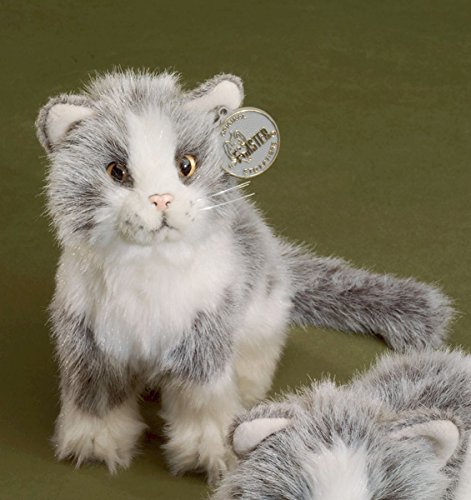 Förster Stofftiere 3278 Katze grau/weiß sitzend 20 cm hoch von Förster Stofftiere