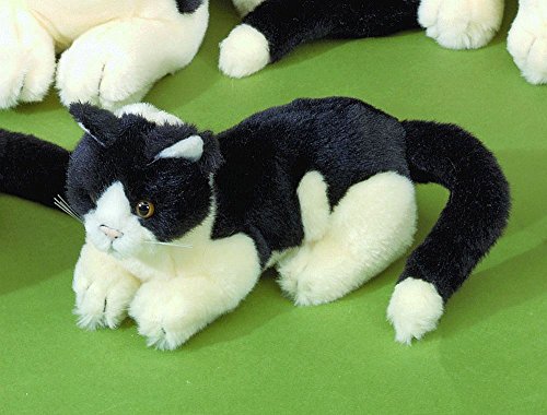 Förster Stofftiere 3470 schwarz-altweiße Katze liegend 20 cm von Förster Stofftiere