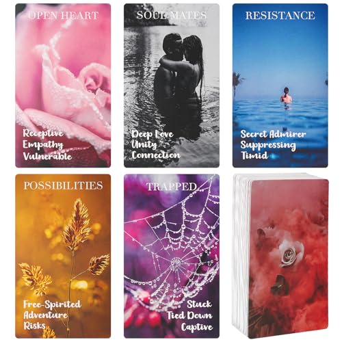 Fofeadm Oracle Cards, 78 PCS Love Oracle Tarotkarten Deck mit Bedeutung auf ihnen, Love Orakel-Karten für Anfänger, Antworten auf Führung durch das Leben und Liebesfragen von Fofeadm