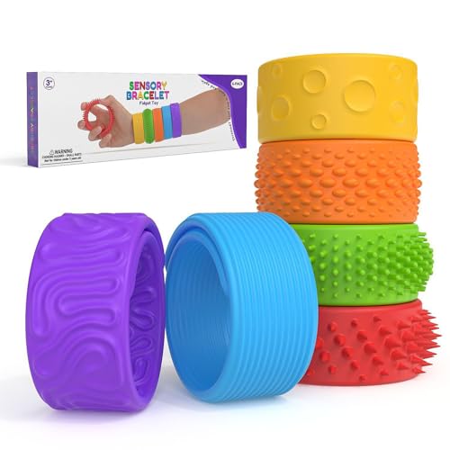 Sensorisches Zappelspielzeug Für Kinder & Erwachsene – 6er-Pack Sensorisches Gummiarmband, Dehnbares Zappelarmband Mit Struktur, Slap-Band-Spielzeug, Dekompressionsarmband Für Den Weg Zur Arbeit Sensorisches Zappelspielzeug Für Kinder & Erwachsene – 6er-Pack Sensorisches Gummiarmband, Dehnbares Zappelarmband Mit Struktur, Slap-Band-Spielzeug, Dekompressionsarmband Für Den Weg Zur Arbeit von Fogukier