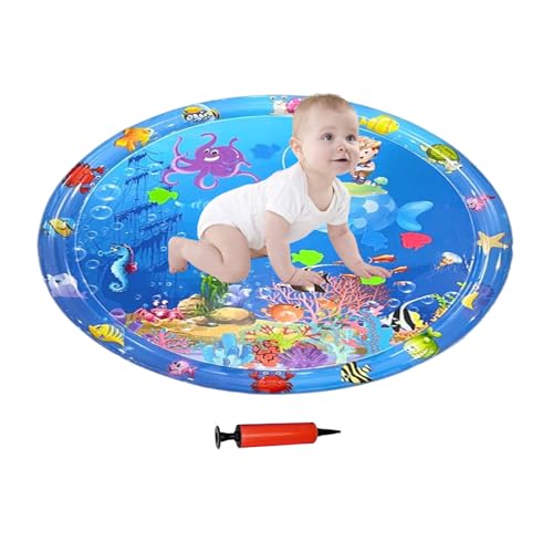 Wassermatte für Katzen, Wasserbett für Hunde, Sensorische Spielmatte mit Fisch, Kratzfestes Wasserbett für Hunde mit Pumpe, Sensorisches Multifunktions-Kühlkissen für Haustiere für den Sommer von Fogukier