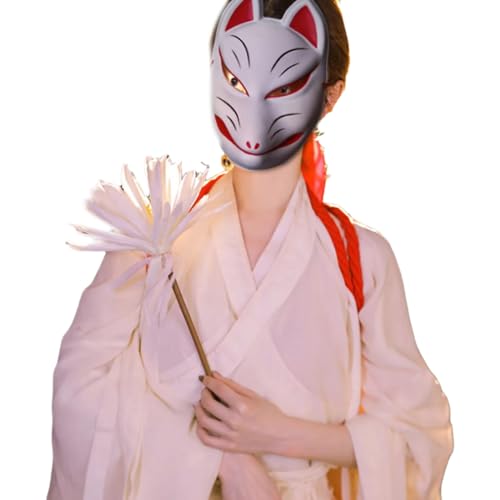 Halloween Party Maske Füchse Maske Maskerade Maske Japanische Cosplays Maske Vollgesichtsmaske Tiermaske Für Enthusiasten Füchse Maske Maskerade Maske Halloween Maske Vollgesichtsmaske Cosplays Maske von Fogun