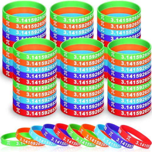 Foilswirl Pi Day Armbänder 3.14 Fun Math Pi Bands Lehrer Pädagogische Schule Geschenk Pi 3.14 Mathematik-Symbol Pi Day Mathematik Party Gefälligkeiten für Mathematikliebhaber Kinder Heimkehr von Foilswirl