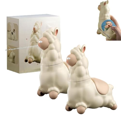Spitting Lama Water Toy Toy, Alpaca Interactive Water Sprayer, 45 ° Kopf drehen Sich für kreative Geschenke im Freien für kreative Geschenke im Freien und im Freien im Freien im Freien (2Pcs) von Fokayo