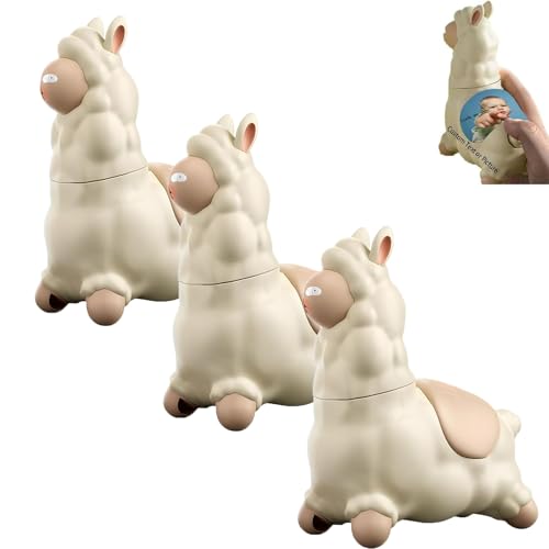 Spitting Lama Water Toy Toy, Alpaca Interactive Water Sprayer, 45 ° Kopf drehen Sich für kreative Geschenke im Freien für kreative Geschenke im Freien und im Freien im Freien im Freien (3Pcs) von Fokayo