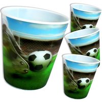 3D Becher für Fußball-Fans zum Verschenken, 4 Stück, Plastik, 250 ml 3D Becher für Fußball-Fans zum Verschenken, 4 Stück, Plastik, 250 ml von Folat