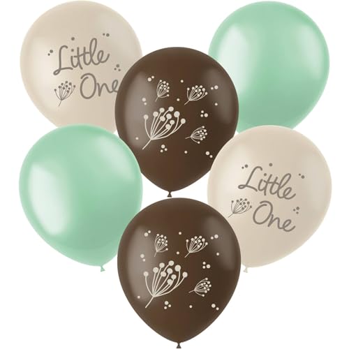 6 Luftballons * BLOOMING BABY LITTLE ONE * als Deko für Babyshower und Mottoparty | Latexballons, Ø33cm | Party Geburtstag Ballons Babyparty von Folat