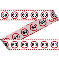 Absperrband "Verkehrsschild" zum 60. Geburtstag, 15 Meter lang von Folat