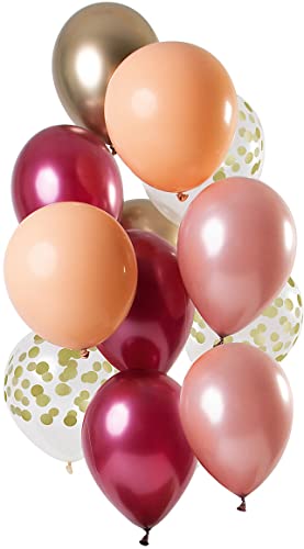 Balloon Bouquet/Set - Party Decoration/Gift - Choice of Colours Diameter 30 cm + 5 Free Balloons Diameter 30 cm, Colour: Rich Ruby Balloon Bouquet/Set - Party Decoration/Gift - Choice of Colours Diameter 30 cm + 5 Free Balloons Diameter 30 cm, Colour: Rich Ruby von Folat