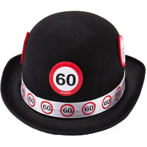 Folat 62360 - Melone aus Filz schwarz - Verkehrszeichen - Zahl: 60 Folat 62360 - Melone aus Filz schwarz - Verkehrszeichen - Zahl: 60 von Folat