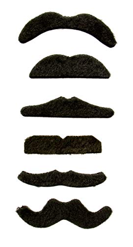 Folat 09963 Schwarzer Schnurrbart Set - 6 Stück, Unisex Adult Folat 09963 Schwarzer Schnurrbart Set - 6 Stück, Unisex Adult von Folat