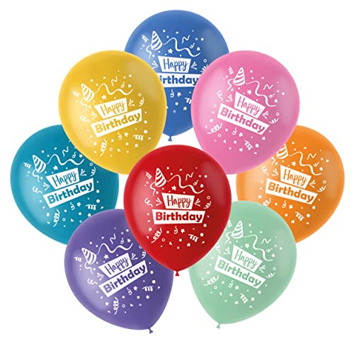 Folat 18645 Ballons Color Pop 'Alles Gute zum Geburtstag' Mehrere Farben von Folat