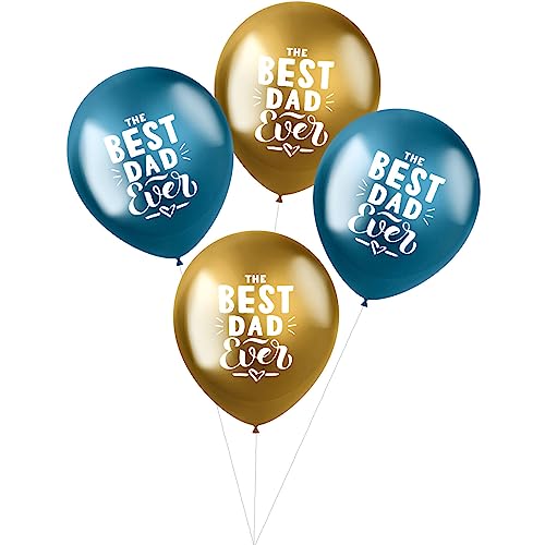 Folat 18661 Ballons schimmern 'Bester Papa aller Zeiten', Multicolour von Folat